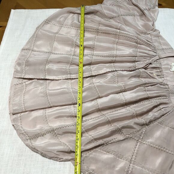 Anthropologie Sarabeth Embroidered Peasant Button Blouse XL Pink Oversized Boho - Picture 14 of 15